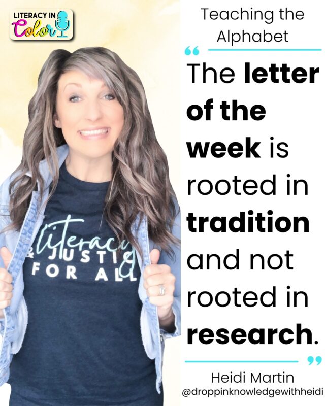 Let’s talk about teaching the alphabet the right way.

In Episode 36 of Literacy in Color, I’m joined by the amazing Heidi Martin (@droppinknowledgewithheidi), and we’re busting myths, sharing classroom-ready tips, and unpacking what the research really says about building alphabet knowledge.

From articulation cues to embedded mnemonics to joyful, meaningful practice — this one’s packed with tools you can use tomorrow.

Comment “ABC” and I’ll send it straight to your DMs!

#literacyincolor #literacyincolorpodcast #podcast #educationpodcast #podcastforteachers #podcastforeducators #scienceofreading #structuredliteracy #alphabet #iteachprek #iteachkinder #homeschoolmama #teachingtips
