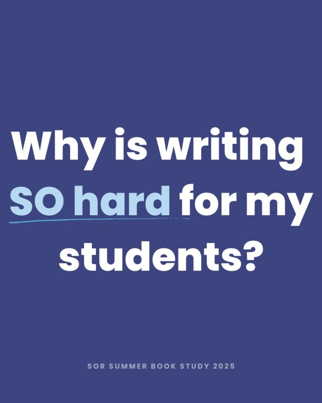 Do you know why writing is SO hard? ✍️ 

It’s so much more involved than just putting pencil to paper. 🧠

Comment REVOLUTION to join our summer book study — and let’s build strong, confident writers together. 

#WritingRevolution #TeacherBookStudy #ScienceOfReading #WritingInstruction #EducatorPD #TeacherSummerPD #StructuredLiteracy #ElementaryTeachers #ELATeachers